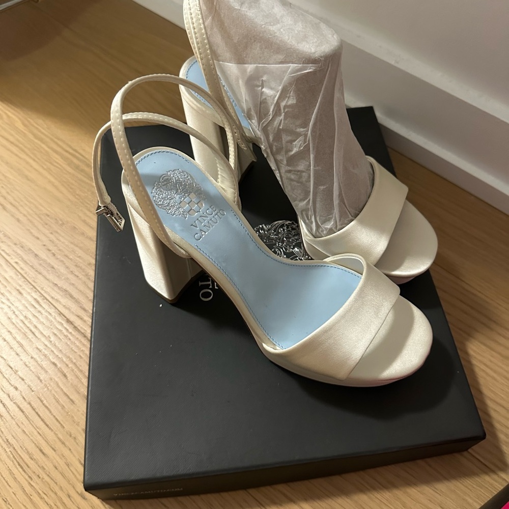 Vince Camuto Cream Heels